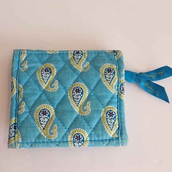 Vera Bradley Tri-fold Wallet Bermuda Blue - Picture 2 of 9